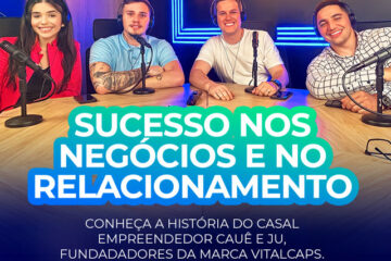 Convidados do Capscast com os hosts na mesa de conversa.