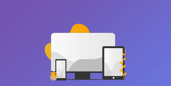 Imagem de computador, smartphone e tablet indicando responsividade.