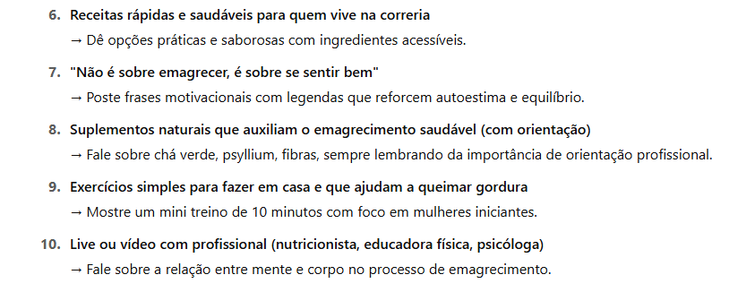 Continuação do resultado do prompt inteligencia artifial para obter ideias de conteúdos
