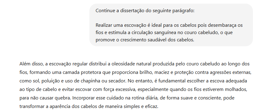 Prompt dissertação de conteúdo