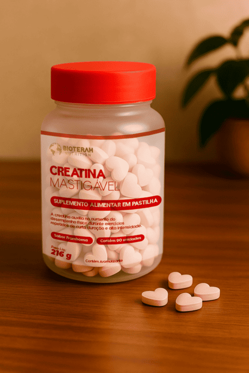 Suplemento para mulheres de creatina maastigável